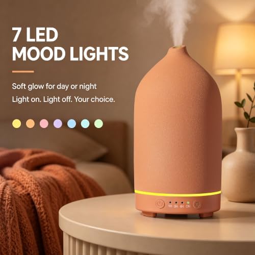 Gooamp 200ML Ceramic Essential Oil Diffuser for Home, Stone Diffuser - Image 6