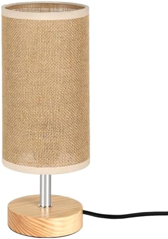 Bedside Table Lamps, Table Lamp for Bedroom, Lamps for Night Stands with Linen Lampshades, Small Table Lamp for Living Room, Office (Bulb Excluded) (Brown) by Unknown
