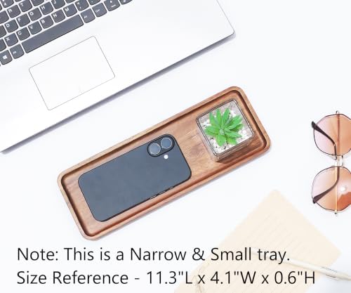Small Wooden Narrow Mini Tray (11.3 x 4.1 inch) 6 Pack Rectangular - Image 2