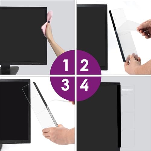 Office Supplies for Women Men 2pcs Monitor Memo Board with Functional Areas - Image 4