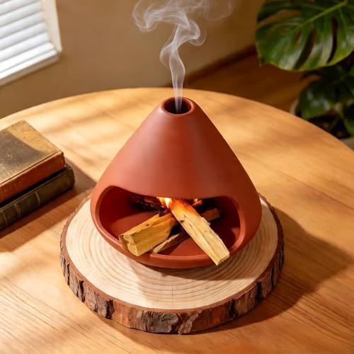 MOUGIGI Terracotta Zongzi Palo Santo Holder,Elegant Sage Cone Incense Dish by MOUGIGI