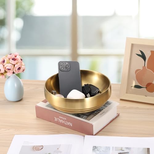 8.3" Golden Key Bowl for Entryway Table Decorative Bowl for Keys - Image 2