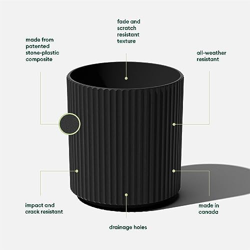 Veradek Demi Series Planter - Large Round Outdoor Planter - Image 2