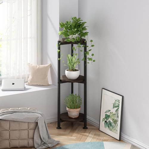 3 Tier Plant Stand Indoor Corner Tall Round Shape Plant Shelf - Image 6