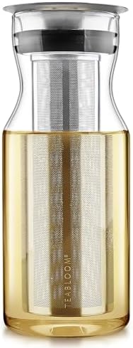 Teabloom Multi-Beverage Carafe (40 OZ / 1.2 L / 4-5 CUPS) – Brew and Serve Iced Tea, Cold Brew Tea and Fruit Infused Water – Cypress Carafe by Teabloom