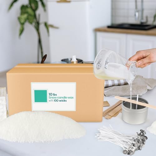 Wfmolcand 10 lb Natural Pearl Wax Sand DIY Set with 100 Wicks, Reusable, Continuous Burning, Unscented Candle Powder, Designed for Handmade Candles, Wedding Celebrations and Party Decorations - Image 6