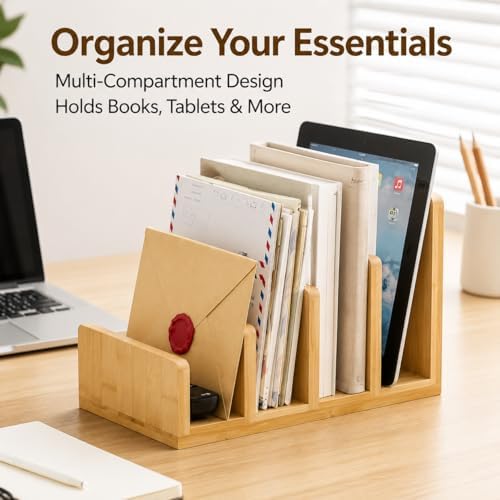 Wood Desktop Organizer, Modern - Image 4