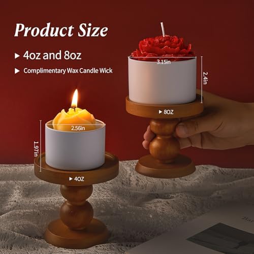 MGLIFEUL 4oz Candle Tins Jars Cans with Lids and Wax Wick for Making Candle - Image 2