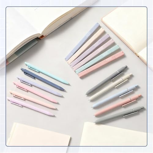 Gueevin 17 Pcs Aesthetic Highlighters Gel Pens and Mechanical Pencils Set Morandi Ink and Dual Tip Highlighters Smooth Writing Pens for Bible Journal Planner Office Supplies - Image 5