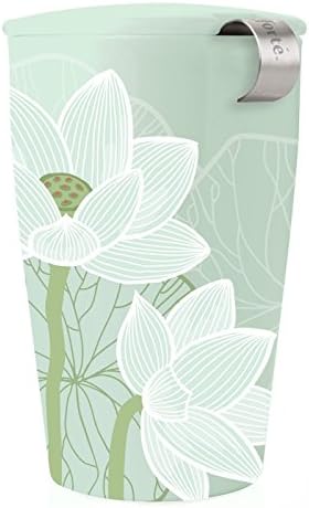 Tea Forte Double-Walled Ceramic Kati Cup, Lotus Blossom, 12 oz by TeaForte