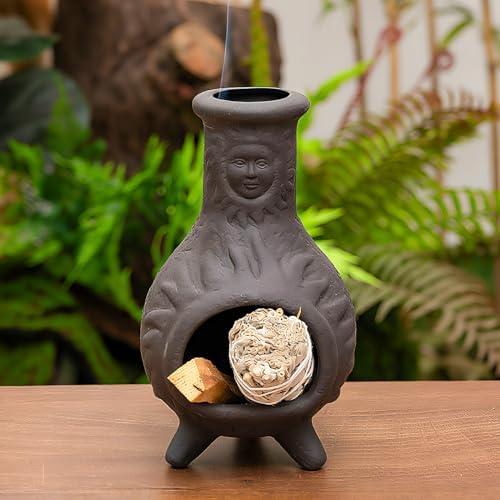Sun Face Palo Santo Holder, Smudge Bowl for Sage Sticks and Incense Cones by MOUGIGI