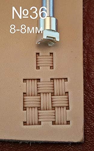 DandS ltd Leather Stamp Tool, Basket Weave, Professional Steel Craft Tool for Leatherworking, Embossing, Carving & Stamping Leather Projects, Belts, Wallets & DIY Projects Compatible with Mallet #36