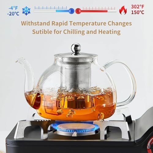 DOPUDO Glass Teapot with Infuser, 60 oz Borosilicate Tea Kettle - Image 4