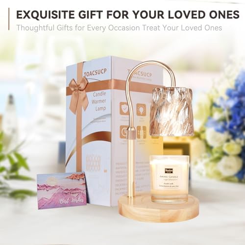 TOACSUCP Candle Warmer Lamp with 3 Bulbs, Adjustable Height Dimmable Candle Warmer with Timer, Compatible with Large Jar Candles, Candle Lamp with Charming Gift Box for Her/Him - Image 7