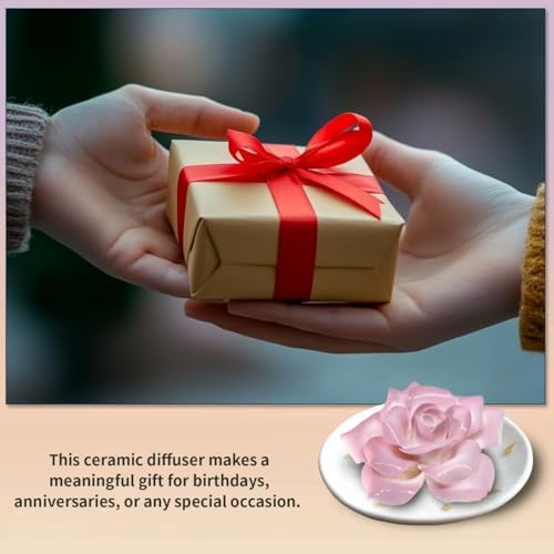 Passive Diffuser for Essential Oil-Ceramic Diffuser Non Electric Oil Diffusers for Small Mini Room, Desk Decorative, Bathroom (Pink) - Image 6