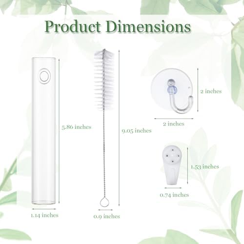 Bunmery 6 pcs Window Propagation Stations, Plant Propagation Tubes with suckion Cups & Nails, Easy to Install Wall Hanging Planter Propagation Station, Glass Plant Terrarium Vase - Image 6