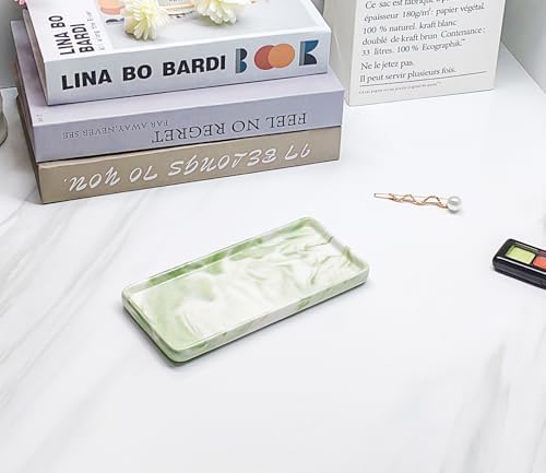 6.4" Porcelain Small Bathroom Narrow Mini Tray - Green - Image 7