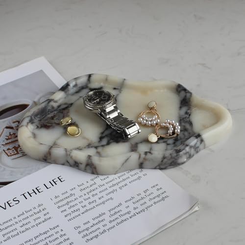 Natural Calacatta Viola Marble Tray Cloud Shape, Jewelry Dish Trinket Dish for Women Gift Home Décor - Image 6