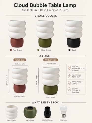 Cloud Bubble Small Table Lamp, Modern Decorative Ambient Night Light - Image 4