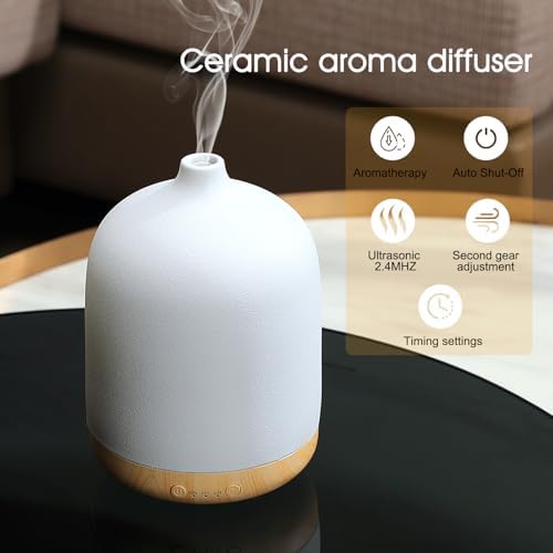 250ml Ceramic Essential Oil Diffusers for Home, Aroma Defusers - Image 5