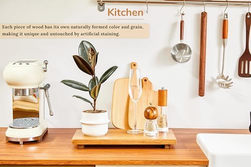 Large 16" Acacia Wood Riser Pedestal Stand for Kitchen Counter - Image 4