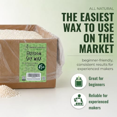 American Soy Organics Freedom Soy Wax Beads, All-Natural Candle Wax, 45 lbs - Image 2