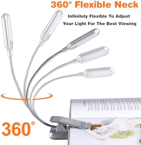 VAVOFO Rechargeable Reading Light, Clip on Book Light for Reading in Bed - Image 6