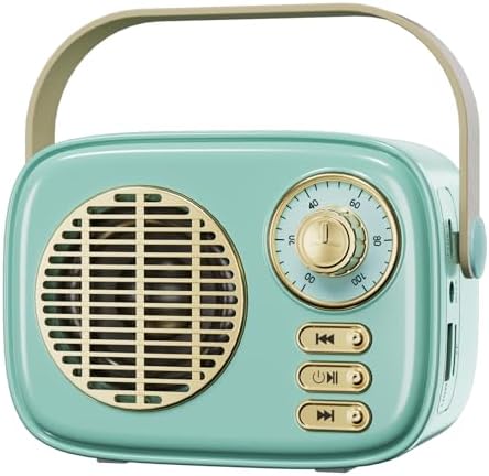 Dosmix Retro Bluetooth Speaker,Vintage Decor, for Girl Teens Blue by DosmixWirelessSmartLife