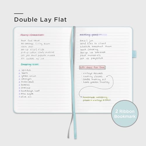 &And Per Se Lined Journal Notebook, 160 Pages, A5 5.7 x 8 inches College Ruled Thick Paper Notebook Journals for Writing, Hardcover Notebooks for Women Men Office School (1 Pack, Cyan) - Image 3