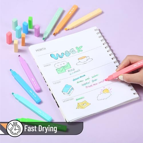 Mr. Pen- Aesthetic Highlighters No Bleed, 8 Pack, Assorted Colors | Chisel Tip, Cute Highlighters Assorted Colors for Journaling, Highlighting, Underlining, Fast Dry, Back to School Supplies - Image 3
