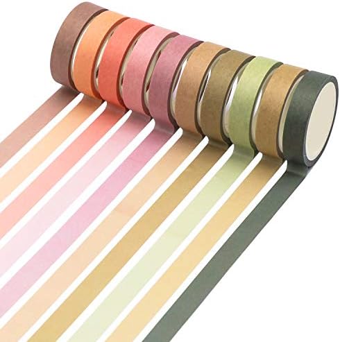 Knaid 40 Rolls of Slim Washi Tape Gift Box Set, Decorative Paper Tapes 10 mm Wide for Scrapbooking, DIY Arts and Crafts, Bullet Journal, Planner, Junk Journal, Notebooks (Pastel) - Image 5