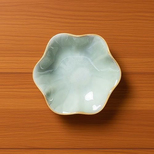 2Pcs Ceramic Jewelry Dish - Lotus Leaf Shape, for Ring Holder Necklace Small Key, Suitable for Mother Friend Sister, Gifts for Women, Cute Plate Trinket Tray, Home Decor (Green & White) - Image 4