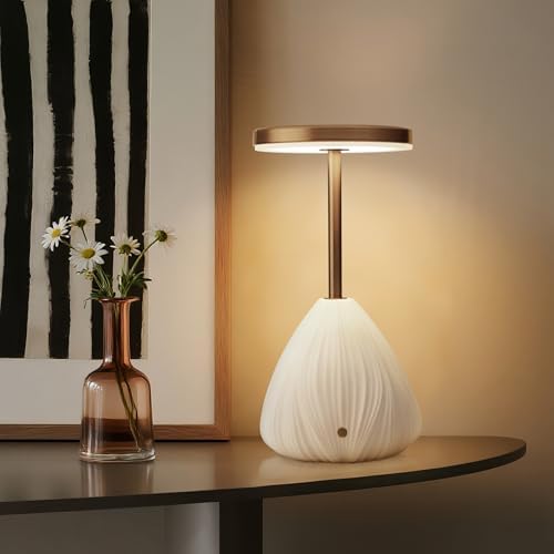 RONDURE Ceramic Cordless Rechargeable Touch Dimmable Table Lamp by RONDURE