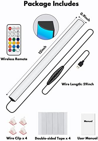 Under Monitor RGB Light Bar, LED Light for Desk Gaming Setup, USB Powered Keyboard Light, 12 Inch 5V, 353 Color Change Modes, Wireless Remote, LED Ambient Lights for Room Decor, Desk Setup, PC - Image 6