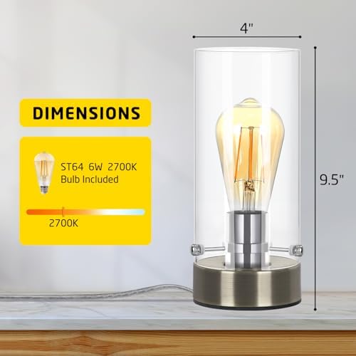 Bedside Nightstand Lamp for Bedroom Living Room, Modern Desk Lamp - Image 2