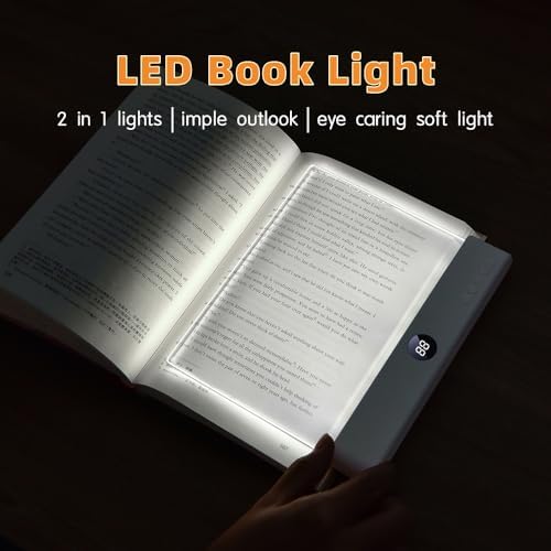 Choudao LED Book Light & Night Light 2 in 1,Dimmable Flat Reading Light - Image 2