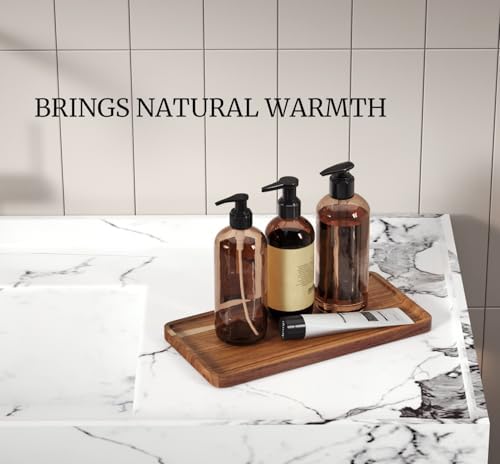 VERTORGAN Acacia Wood Serving Tray,9.8x5.9 Inch Trays,Home Decor - Image 4