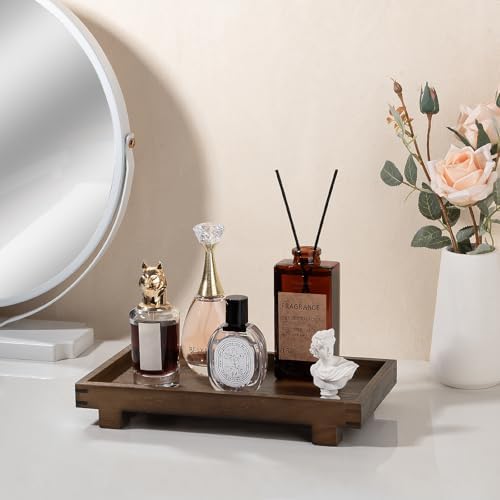 Decorative Tray Farmhouse Decor Wood Soap Holder, 11.4 * 6.7 Walnut - Image 2