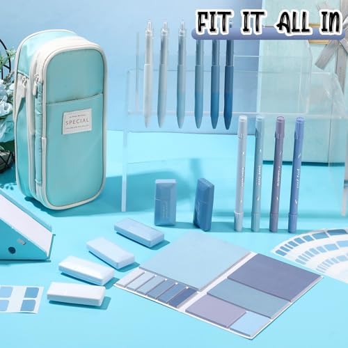 38pcs Aesthetic Office Supplies Kit, Light Blue Color, Classic - Image 6