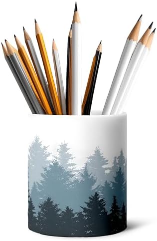 Ceramic Pen Holder Desk Accessories Brush Holder Pencil Holder Organizer by Unknown