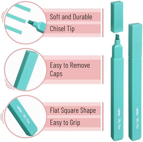 Mr. Pen- Aesthetic Highlighters No Bleed, 8 Pack, Assorted Colors | Chisel Tip, Cute Highlighters Assorted Colors for Journaling, Highlighting, Underlining, Fast Dry, Back to School Supplies - Image 4