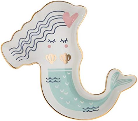 Creative Brands Slant Collections - Ceramic Shaped Trinket Tray, 6-Inches, Mermaid by SlantCollections