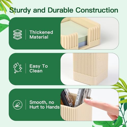 Aesthetic Desk Organizer Set,3-Piece Sturdy Plastic Office Accessories - Image 2