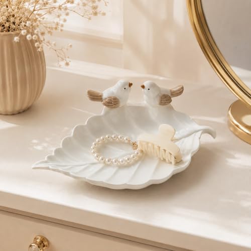 LUOZZY Ceramic Bird Leaf Trinket Dish 1Pc B2-2 - Image 4