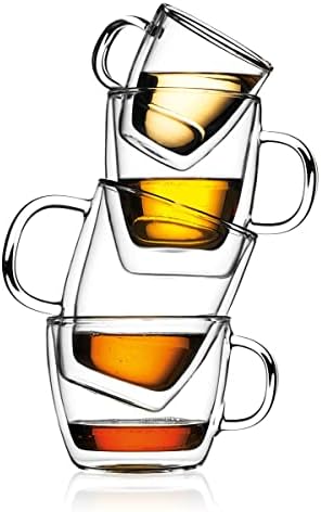 Bodum 10oz Bistro Double Wall Insulated Mug, High-Heat Borosilicate Glass, Set of 6, Clear - Image 4
