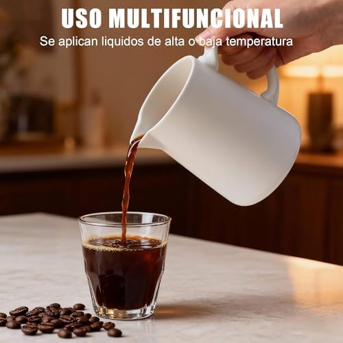 Ceramic Pour Over Coffee Maker Dripper - Uses Standard #2 & #4 Paper Filters, 450ml/15oz, White, Barista Style for Home & Office - Image 6
