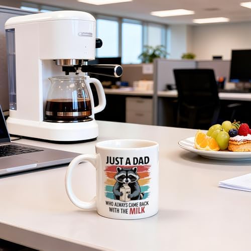 Just A Dad Who Always Came Back With The Milk 11 oz Ceramic Mug - Image 4