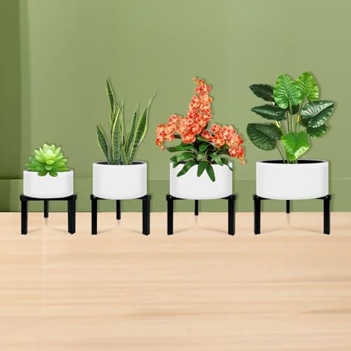 Three Legs Adjustable Metal Plant Stand for 5"-10" Plant Pot – Indoor & Outdoor (Black, 1 Pack) - Image 3