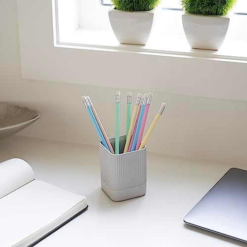 KIBAGA Aesthetic Pen Holder for Desk - Modern Concrete Pencil Holder & Cup - Image 5