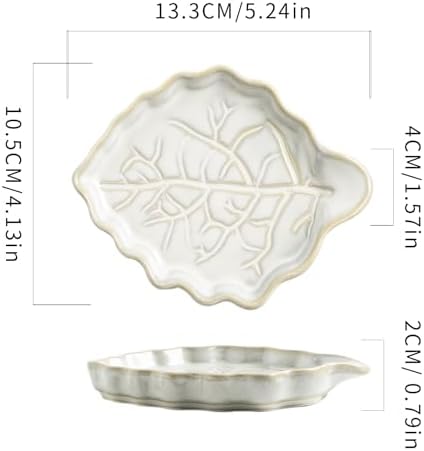 Ceramic Leaf Ring Dish, Trinket Tray with Gift Box - Image 2